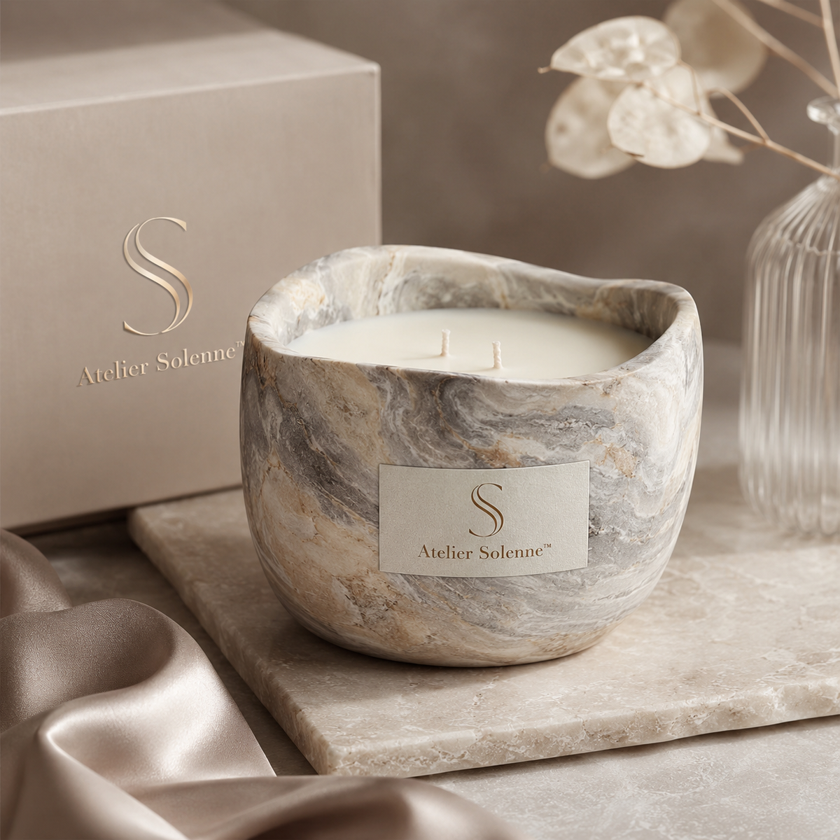 Atelier Solenne™ Marble Vessel Scented Candle