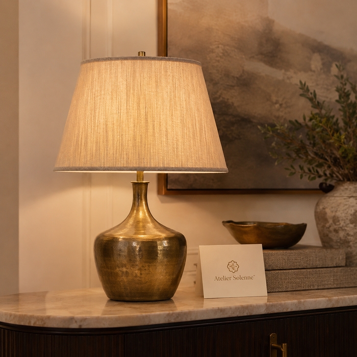 Atelier Solenne™ Hammered Brass Table Lamp